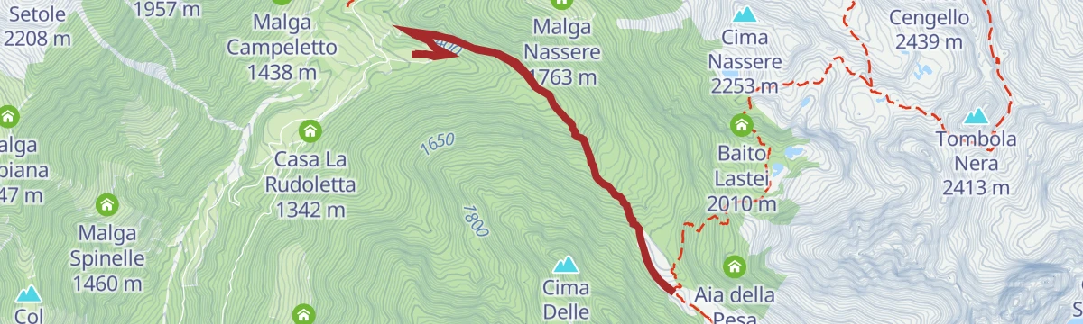 Route map: Walk - The wonderful Caldenave valley
